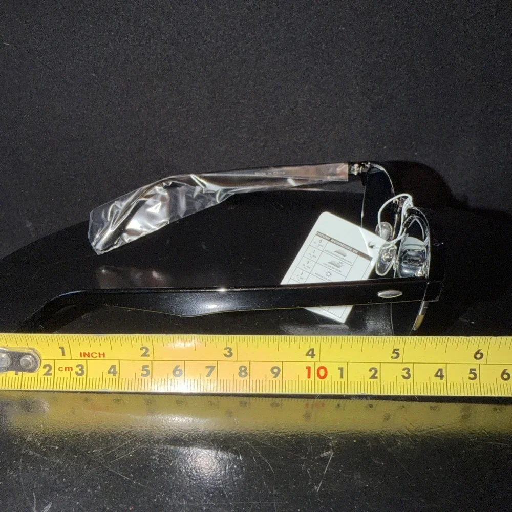 OWL Half Frame Sunglasses /Black Silver Frame /Black Lens. UV400